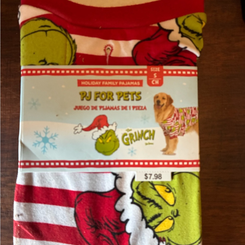 PJ for Pets Christmas Grinch pajamas size small NWT